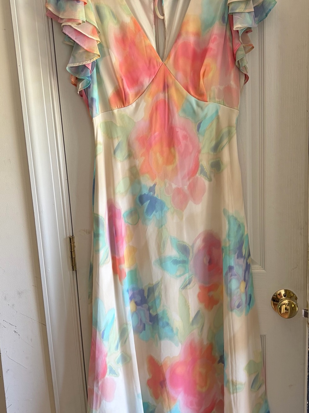 Watercolor Floral TAYLOR Maxi Dress in Pastel Hues